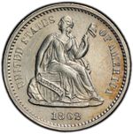 1862-P PCGS Genuine AU Seated Half Dime | Rim Toning | 40th Anniversary Label