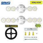 6000LM LED Security Lights Dusk to Dawn Outdoor Floodlight for Porch Yard SANSI