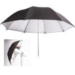 Studio Umbrella 33" Reflective Flash Photo Black Silver Soft Light Photography