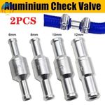 Non Return One Way Check Valve 2PCS 4/6/8/10/12mm for Fuel Oil Petrol Gas Air