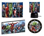AVENGERS marvel superhero CEILING SHADE, TOUCH LAMP, WALL ART, CLOCK or BUNDLE