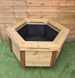Removable Framed Mesh Cover For Dad's Crafts' Hexagonal Pond Range w/ Seat Top