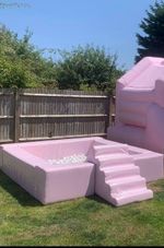 Pastel Pink Ball Pit With Slide