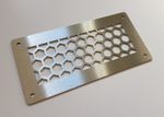 200mm x 100mm Honeycomb Brushed Stainless Vent Grille to cover hole 160x60mm