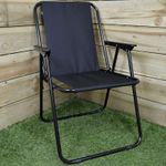 Folding Camping Deck Chair Garden Lawn Patio Spring Foldable Seat Outdoor