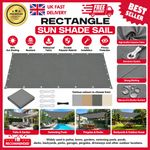 2X3/3X3/3X4/4X5M Sun Shade Sail Waterproof Outdoor Square Rectangle Garden Patio