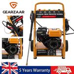 Heavy Duty Petrol Pressure Washer 7HP 3950 PSI 5 Nozzles Jet Wash High Power