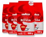 Lavazza Qualita Rossa Coffee Beans, Pack of4, 4x 1000g,