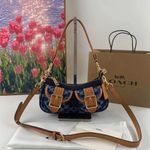 New COACH Ashton Baguette In Signature Canvas Denim CY700 Outlet Japan