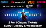 Meerkat Movies 2 For 1 Cinema Ticket Code Cineworld ODEON VUE