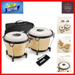 Children-Safe 6" + 7" Bongo Drum Set - Smooth Finish & Easy Tone Adjustment