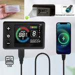 E-Bike 24-60V S866-1S Display Power Speed Meter Control Panel w/USB Charging