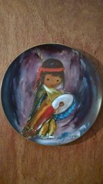 "Pima Indian Drummer Boy", De Grazia Limited Edition collector plate, 1980 ~