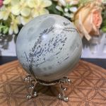 1.1LB 2.7" Natural Dendritic Jade Sphere Ball Decor Crystal Reiki Energy 