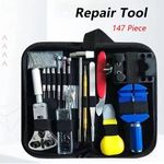 147Pcs Watch Repair Tool Kit Case Opener Link Remover Screwdriver Set with Bag