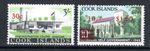 Cook Islands 1967 30c on 3s and $1 and 10s on 10d Decimal Currency SG 216-18 MH