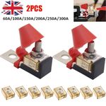 2Set Terminal Fuse Block Kit Fuse Max Voltage For Car Marine Boat RV 60-300A