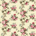 Dolls House Wallpaper 1/12th 1/24th scale Cream Floral Quality Paper #59
