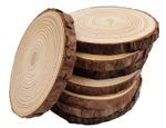 Unfinished Natural with Tree Bark Wood Slices 8 Pcs 14-15 cm 8