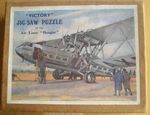 1930s Victory wooden 150pc Jigsaw Imperial Airways Air Liner "Hengist" 1 pc lost