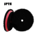 SPTA 1Pc 5 Inch 125mm T140 Black Heavy Cut Wool Polishing Buffing Pad for Polish