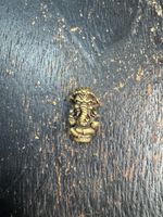Vintage Brass Ganesha Guru Bead • Tibetan Mala Center Bead • Ganesh Brass...