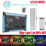 TV Backlight LED Strip Lights USB RGB 5050 Lighting 4 Strips + Remote Control UK