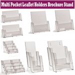 Multi Pocket Leaflet Holders Brochure Menu Flyer Tier Display Stands A4 A5 DL A6