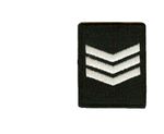 2 x Black Sergeant SGT Sergeant Hook + Loop RANK Patch Security Close Protection
