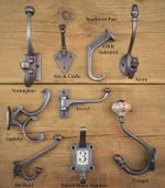  Antique Vintage Style Cast Iron Coat Hooks -Choice Of Design & Size x 1 Hook