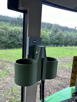 Double green Cupholder For Tractor with phone holder 