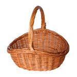Wickerfield Wicker Basket with High Handle in Honey Color for Home Decor Storage