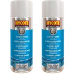 Hycote White Primer Multi-Purpose Aerosol Spray Paint Fast Drying 400ml x2