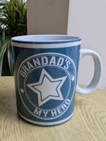 Tesco Grandads my hero very large porcelain mug 10.5cm unused mint condition 