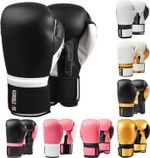 MAXSTRENGTH Leather Boxing Bag Gloves Punch Bag Training 6oz 8oz 10oz 12oz
