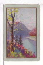 Single Vintage Playing Card U.S. Narrow Named "The Gorge" GO-5-1 A