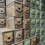 50 Cal Army Ammo Metal Storage Box Ammunition Tin Tool Box Used Nato Surplus