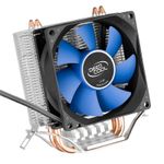 80mm CPU Fan Socket LGA1156 1155 AM3 Aluminum Heatsink Dual Copper Pipe Cooler