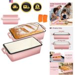 Enameled Cast Iron Bread Loaf Pan with Lid, 9x5 Sourdough Baking Pans for Hom...