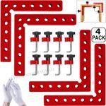 4 Pack 90 Degree Positioning Squares Right Angle Clamps for Woodworking Cabinets