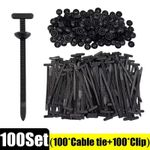 Cable Ties Nylon Universal Buckle Self-Locking Nylon ties fr Car workshop 100pcs
