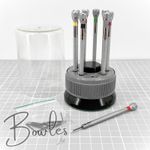 Precision Screwdriver Set - Rotating Base - Spare Blades - Watch / Jewellery