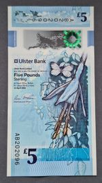 Ulster Bank - £5 Pounds - 2018 - UNC