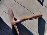 Vintage Steel Garden Neck Hoe Swan Neck With Short Metal Handle