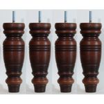 4 Detailed Turned Furniture Legs E307-DDMw H=200mm (8") Sofa, Footstool, Chair