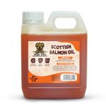 Pure Salmon Oil 1 Litre - 100% Pure Oil for Dogs, Cats & Ferrets, Omega 3, 6 & 9