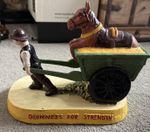 Vintage Collectible Guinness Advertising Resin Figure - Farmer & Horse In A Cart