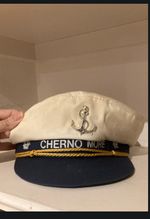Vintage Cherno More Bulgarian Black Sea Sailor Captain Cap