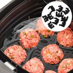 Reusable Black Silicone Rubber Feet Bumpers for Air Fryer Tray Protection