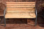 Garden Bench Classic Wood Slat Iron Frame Chair 2 Seater Outdoor Patio Park Seat